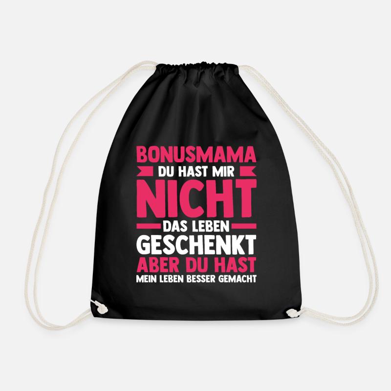 Stiefmutter Stiefmama Bonusmama - Turnbeutel - Schwarz