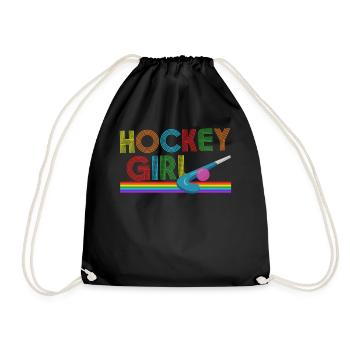 Hockey sur gazon Rétro Hockey Fille - Sac de sport léger - noir - Devant