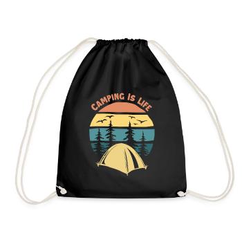 Camping is Life Tentes de camping Glamping - Sac de sport léger - noir - Devant