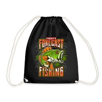 Rétro Vintage Poisson, Pêche, Pêcheur Dire - Sac de sport léger - noir - Devant