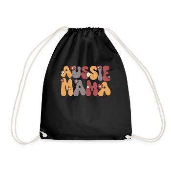 Berger Australien Bleu Merle Groovy Aussie Maman - Sac de sport léger - noir - Devant