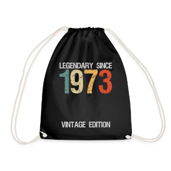 50. Geburtstag Legendary Since 1973 vintage - Turnbeutel - Schwarz - Vorne
