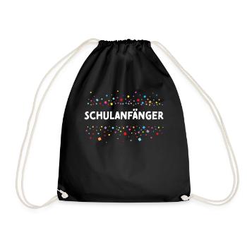 Schulanfänger Schulanfang Schulkind Schultag - Turnbeutel - Schwarz - Vorne