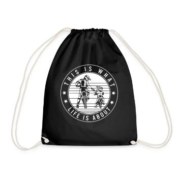 Chemise de motocross, c’est ce que la vie est à propos de Tee-shirt, - Sac de sport léger - noir - Devant