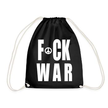 Fuck war - Drawstring Bag - black - Front