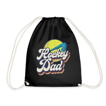 Field Hockey Dad Retro Hockey Dad - Turnbeutel - Schwarz - Vorne