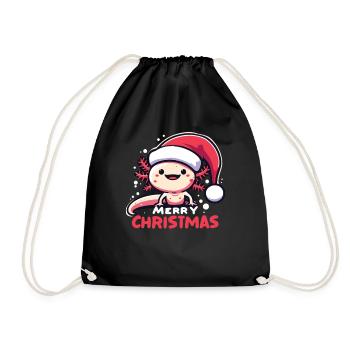 Axolotl Noël Axolotls mignons Joyeux Noël - Sac de sport léger - noir - Devant