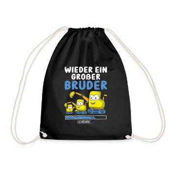 Wieder Ein Großer Bruder 2024 Ankündigung - Turnbeutel - Schwarz - Vorne
