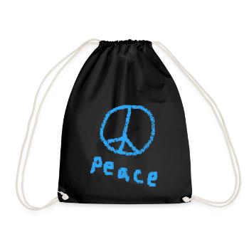 Peace Peace Sign Peace - Drawstring Bag - black - Front