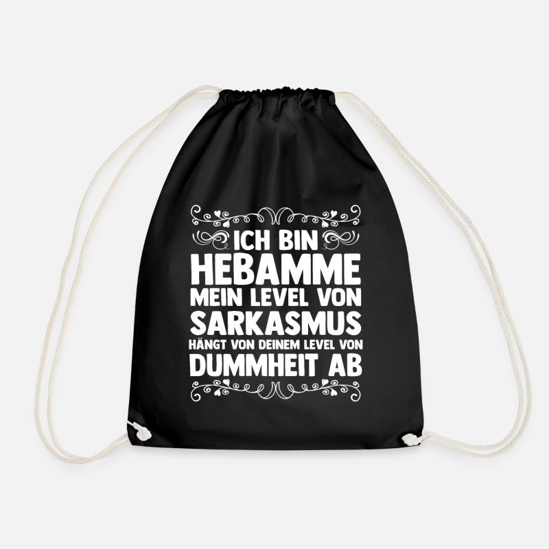 Geburtshelferin Hebamme - Turnbeutel - Schwarz
