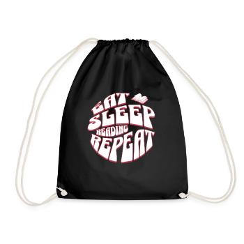 Manger, dormir, lire, répéter - Professeur d’anglais rétro - Sac de sport léger - noir - Devant