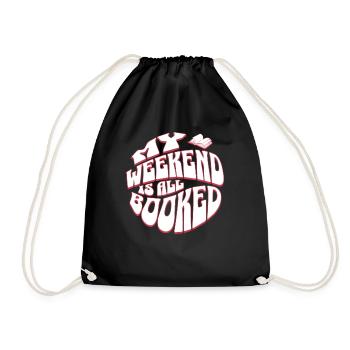 My Weekend is All Booked - Books English Teacher - Drawstring Bag - black - Front