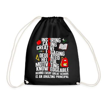 Principal chemise, incroyable principal source d’inspiration - Sac de sport léger - noir - Devant
