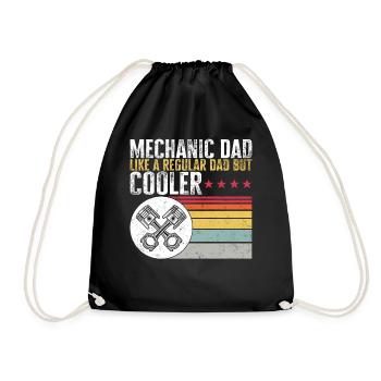 Chemise de père, papa mécanicien comme un papa ordinaire - Sac de sport léger - noir - Devant