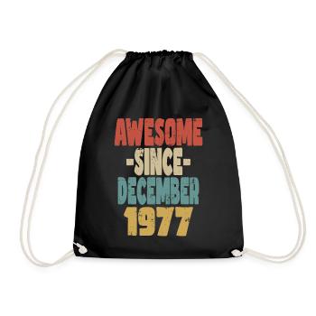 Awesome December 1977 - Drawstring Bag - black - Front