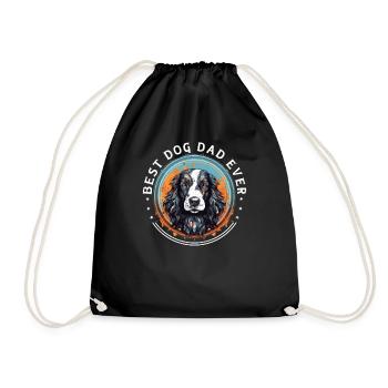 Hunde-Papa Hunderasse Englisch Springer-Spaniel - Turnbeutel - Schwarz - Vorne