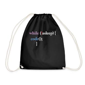 Programming Code Computer Science Funny Programmer - Turnbeutel - Schwarz - Vorne
