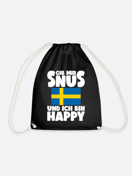 Snus Tabak Kautabak - Turnbeutel - Schwarz