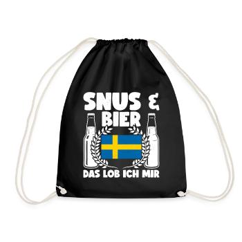Snus Tabak Kautabak - Turnbeutel - Schwarz - Vorne