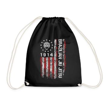 Brazilian Jiu Jitsu 1914 Amerika Flagge Geschenk - Turnbeutel - Schwarz - Vorne