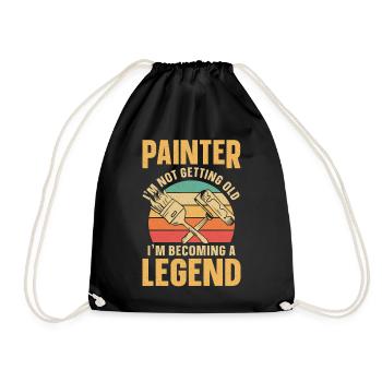 House Painter Decorator Retro - Drawstring Bag - black - Front