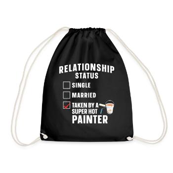Peintre en bâtiment décorateur petite amie - Sac de sport léger - noir - Devant
