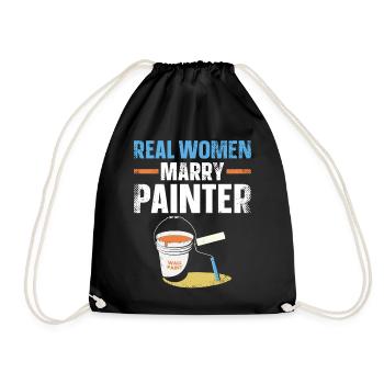House Painter Decorator Girlfriend - Drawstring Bag - black - Front