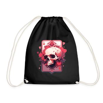 Poker Poker Player Casino Card Game - Drawstring Bag - black - Front
