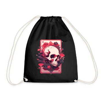 Poker Poker Player Casino Card Game - Drawstring Bag - black - Front