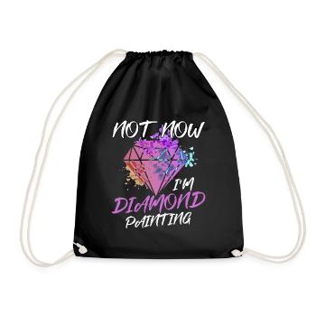 Stickerei Handwerk Hobby Diamond Painter Diamond - Turnbeutel - Schwarz - Vorne