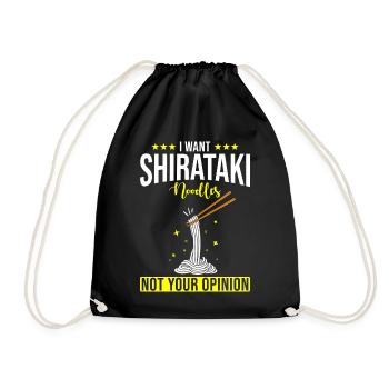 Nouilles Shiritaki - Sac de sport léger - noir - Devant