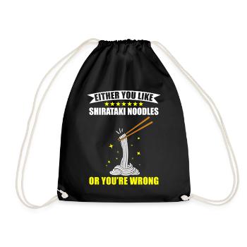 Nouilles Shiritaki - Sac de sport léger - noir - Devant