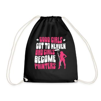 House Painter Decorator Female - Drawstring Bag - black - Front