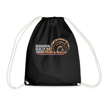 Health Nurse Shirt, Behavioral Squad Tee, Mental - Drawstring Bag - black - Front