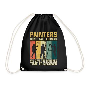 House Painter Decorator Retro - Drawstring Bag - black - Front