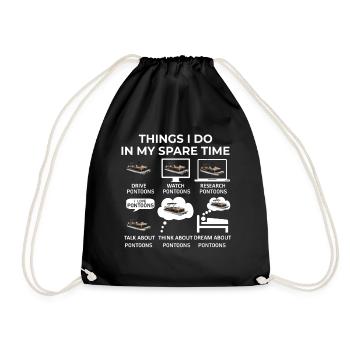 Things I Do in my Spare Time - Pontoons - Drawstring Bag - black - Front