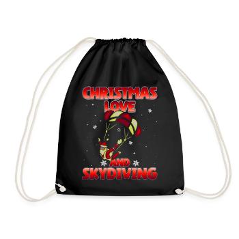 Parachutisme Amour de Noël et parachutisme - Sac de sport léger - noir - Devant