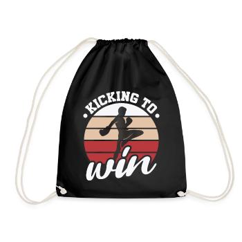 Kickboxer Martial Arts Kickboxing Kickboxen - Turnbeutel - Schwarz - Vorne
