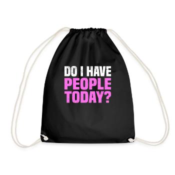 Misanthrope Antisocial Introvert - Drawstring Bag - black - Front