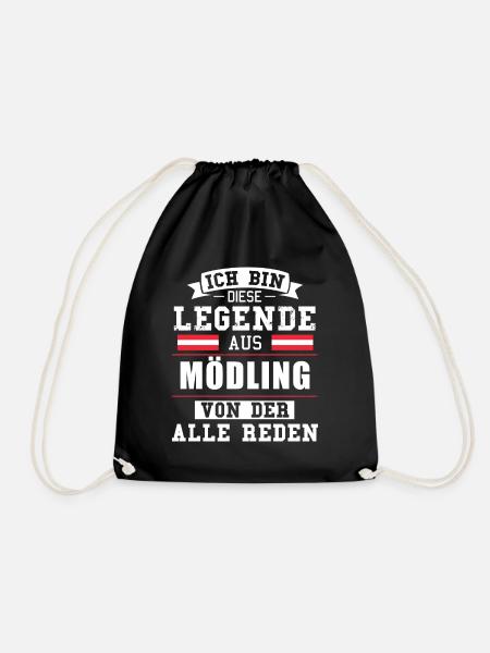 Stadt Mödling Österreich Legende Spruch - Turnbeutel - Schwarz