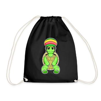 Tortue Rasta - Sac de sport léger - noir - Devant
