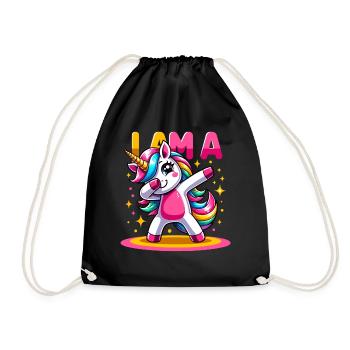 Einhorn Dabbing Niedlicher Regenbogen Ich bin ein Einhorn - Turnbeutel - Schwarz - Vorne