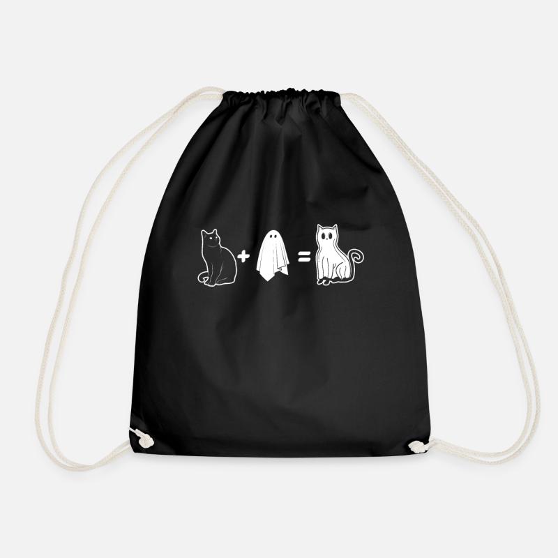 Funny Ghost Cat - Funny Halloween Ghost Cat - Turnbeutel - Schwarz