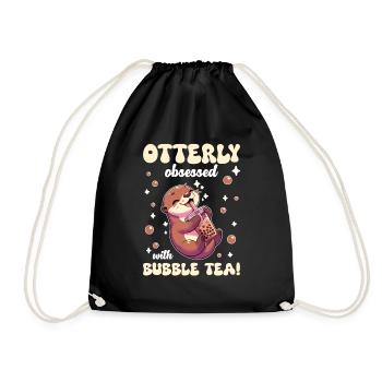 Kawaii Otter Bubble Tea Boba Otter - Turnbeutel - Schwarz - Vorne