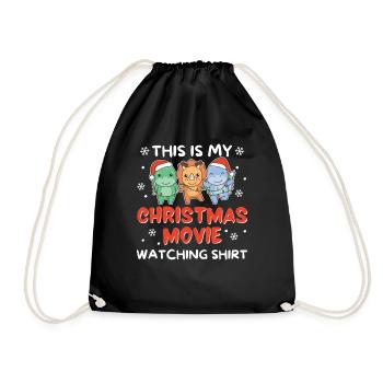 Regarder des films de Noël Dino - Sac de sport léger - noir - Devant