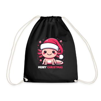 Axolotl Noël Axolotls mignons Joyeux Noël - Sac de sport léger - noir - Devant