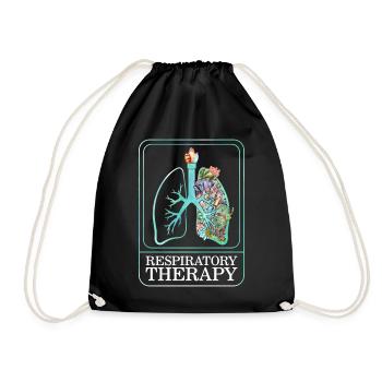 Atemtherapeuten-Hemd, Atemtherapie - Turnbeutel - Schwarz - Vorne