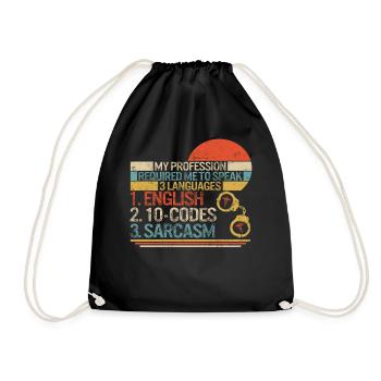 Chemise d’infirmière, ma profession m’oblige à parler 3 - Sac de sport léger - noir - Devant