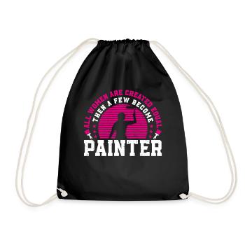 Peintre en bâtiment Décorateur Femme - Sac de sport léger - noir - Devant