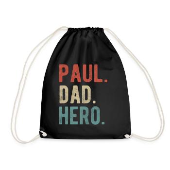 Paul Papa Held - Turnbeutel - Schwarz - Vorne